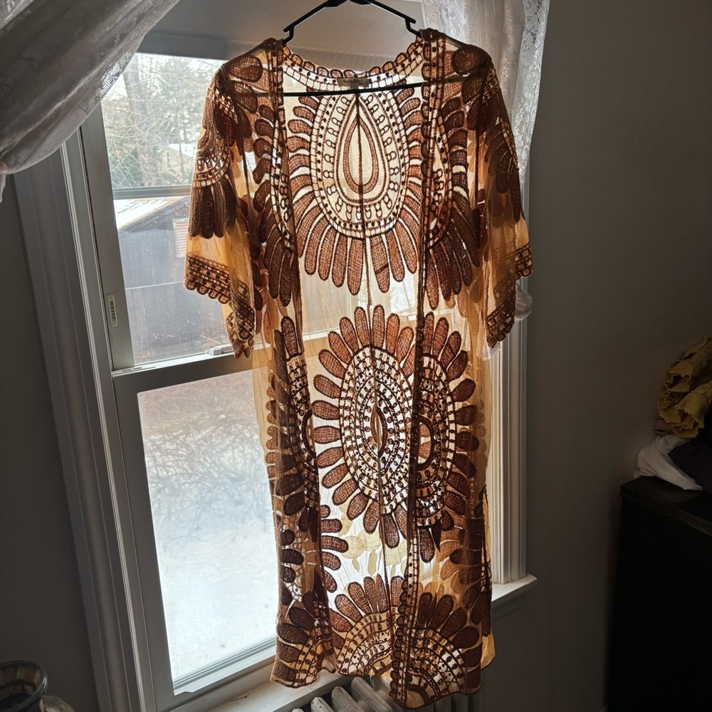 Rebellion Again Lace Kimono Duster